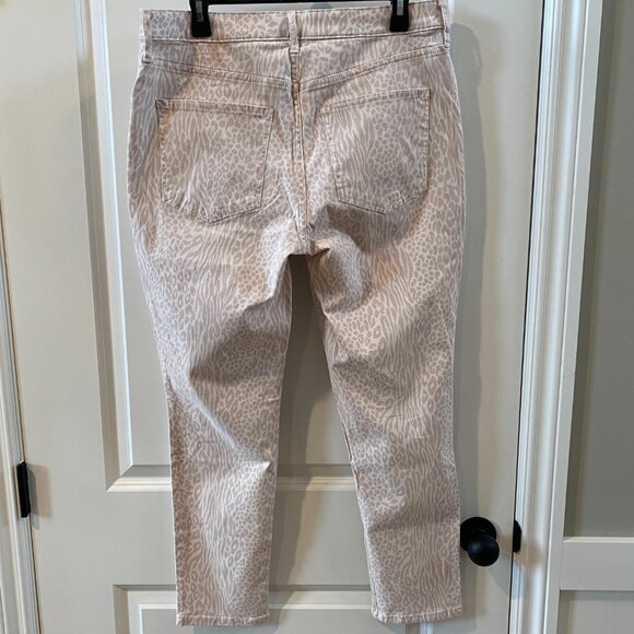 🎉HOST PICK🎉Express Cream and Tan Ankle Legging Mid Rise Size 14 NWT - Picture 6 of 12